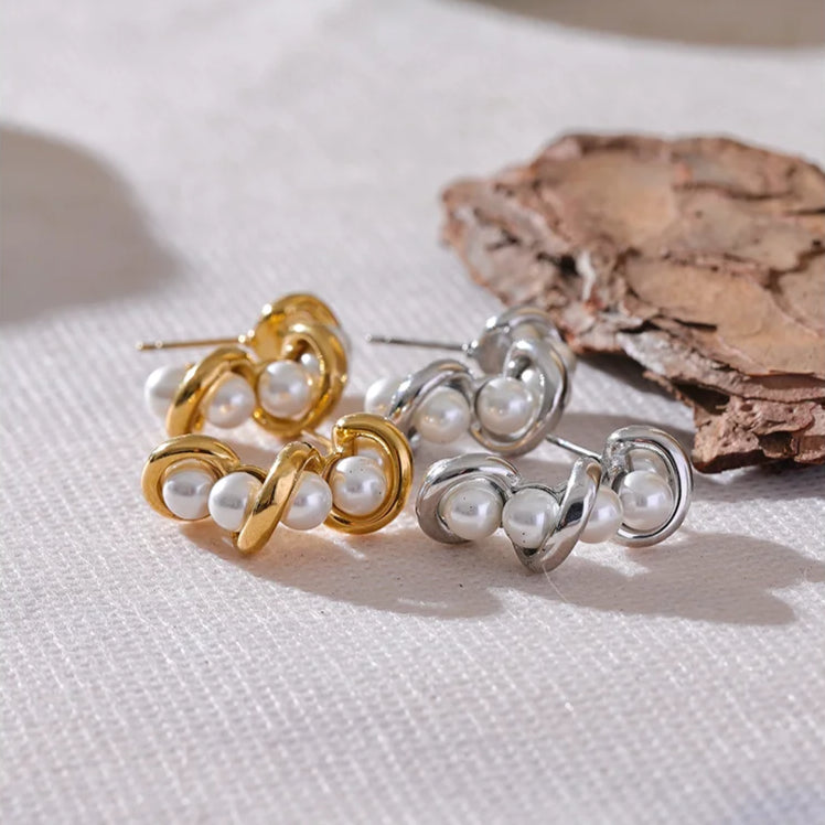 pearl drop earrings-pearl earrings-shell earrings-shell jewelry