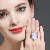 Mermaid_s_Dream_Baroque_Pearl_Ring_gold_Mermaid's Dream Baroque Pearl Ring  silver in box-pearl ring-sterling silver pearl ring-shell ring-shell jewelry-gold pearl ring