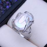 Mermaid's Dream Baroque Pearl Ring  silver in box-pearl ring-sterling silver pearl ring-shell ring-shell jewelry-gold pearl ring