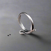 octopus ring-shell ring-silver ring