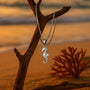seahorse necklace-shell jewelry-silver necklace-golden necklace- ocean style necklace