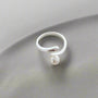 Pearl Ring-chic silver ring-925 sterling silver ring-pearl ring-