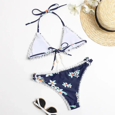 Shell Print Bikini-Shell Bottom Bikini-Shell Top Bikini-shell clothings-shell swimwear-shell jewelry-beach outfit-boho outfit-beach wear