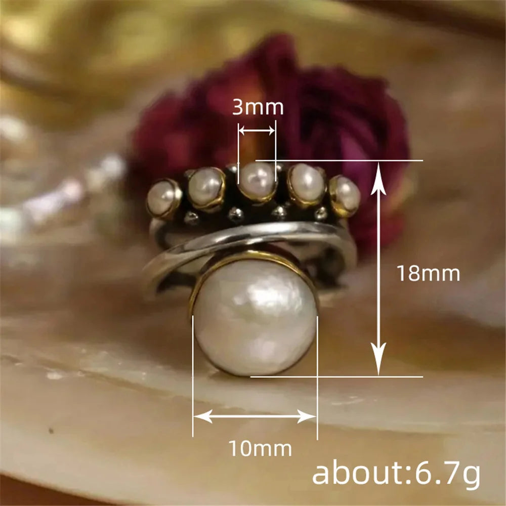 Vintage Boho Chic Pearl Ring
