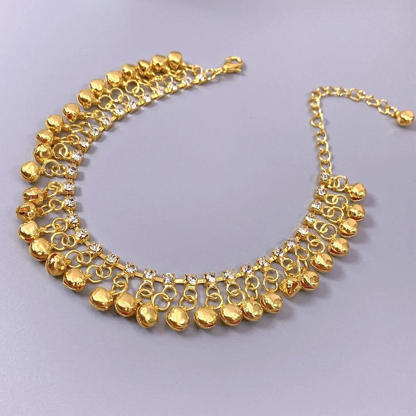 Golden Bell Anklet – Boho Foot Jewelry