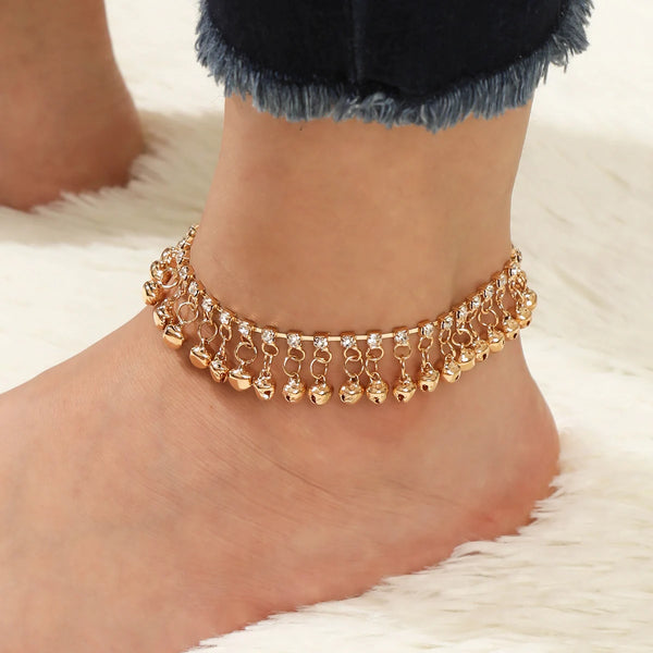 Golden Bell Anklet – Boho Foot Jewelry