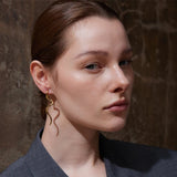 Serenity Swirl Earrings-shell earrings-shell jewelry-geometric jewelry-silver earrings-gold earrings