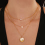 Shell Pendant Necklace with White Seashell Inlay