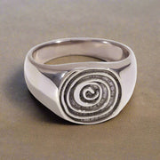 silver Silken Wave Ring -shell ring- shell jewelry-gold shell ring-spiral shell ring