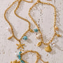 Starfish & Conch Charm Necklaces-shell bracelet-shell jewelry-turquoise bracelet-chain bracelet-beach style-bohemian jewelry-boho style-shell necklaces