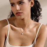 Sunbeam Square Shell Pendant Necklace-shell necklace-nacre pendant necklace-chaine necklace-gold necklace-shell jewelry