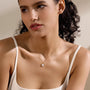 Sunbeam Square Shell Pendant Necklace-shell necklace-nacre pendant necklace-chaine necklace-gold necklace-shell jewelry