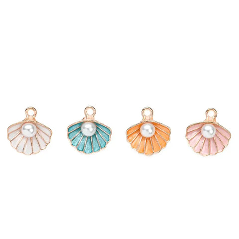 Alloy Enamel Shell Charm