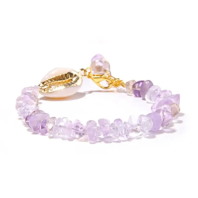 Amethyst Shell Bracelet - Pink