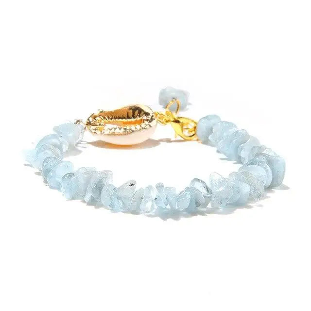 Aquamarine Shell Bracelet