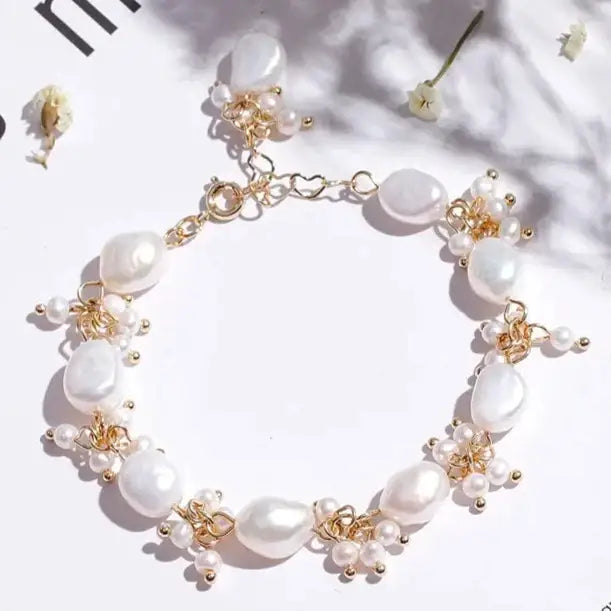 Baroque Pearl Charm Bracelet