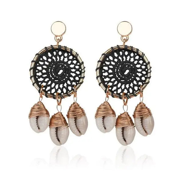 Black Shell Earrings