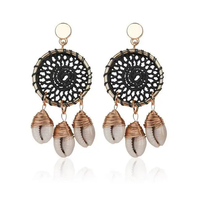 Black Shell Earrings