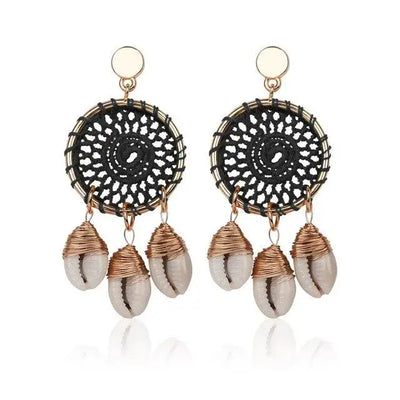 Black Shell Earrings