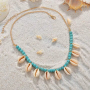 Blue Pearls Shell Necklace