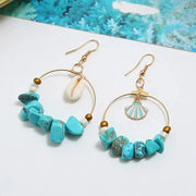 Blue Shell Earrings