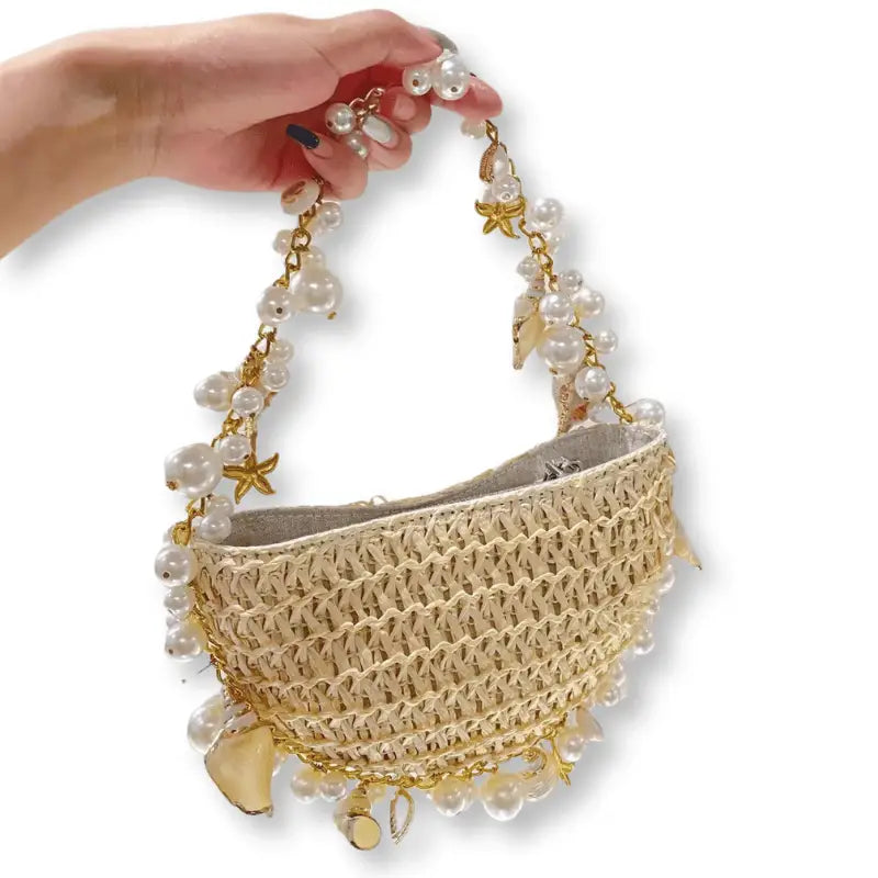 Bohemian Pearls Shell Bag