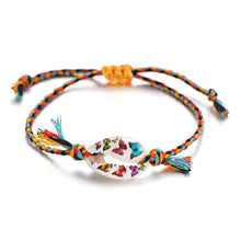 Cowrie Shell Cord Bracelet