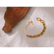 Chic Pearl Toggle Chain Bracelet