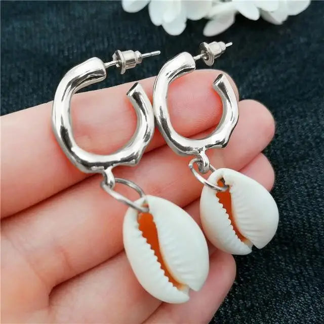 Clip - On Shell Earrings