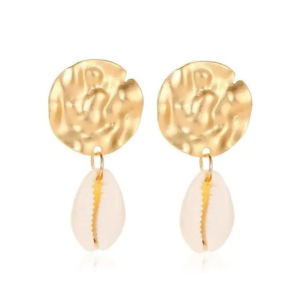 Coffee Bean Shell Earrings - Artistic