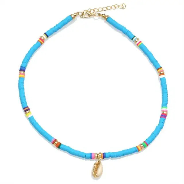 Colorful Surfer Necklace - Blue