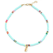 Colorful Surfer Necklace - Blue sky