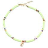 Colorful Surfer Necklace - Green
