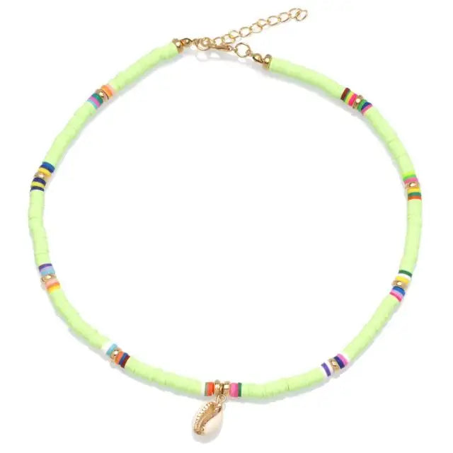 Colorful Surfer Necklace - Green