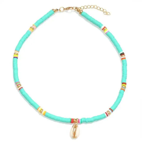 Colorful Surfer Necklace - Turquoise