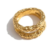 Coral Reef Texture Ring-shell ring-seaweed golden ring