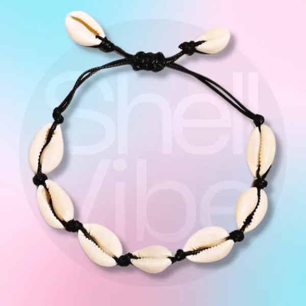 Cowrie Shell Cord Anklet