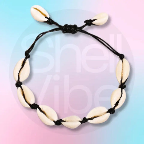 Cowrie Shell Cord Anklet