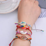 Cowrie Shell Cord Bracelet-beach outfit jewelry-cord bracelet-cowrie bracelet-shell jewelry-seashell jewelry-boho chic jewelry-bohemian jewelry-