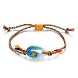 Cowrie Shell Cord Bracelet-beach outfit jewelry-cord bracelet-cowrie bracelet-shell jewelry-seashell jewelry-boho chic jewelry-bohemian jewelry-