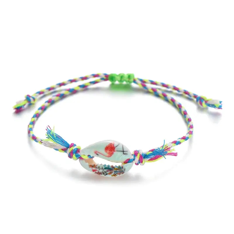 Cowrie Shell Cord Bracelet-beach outfit jewelry-cord bracelet-cowrie bracelet-shell jewelry-seashell jewelry-boho chic jewelry-bohemian jewelry-