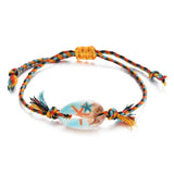 Cowrie Shell Cord Bracelet-beach outfit jewelry-cord bracelet-cowrie bracelet-shell jewelry-seashell jewelry-boho chic jewelry-bohemian jewelry-