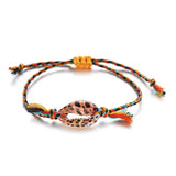 Cowrie Shell Cord Bracelet-beach outfit jewelry-cord bracelet-cowrie bracelet-shell jewelry-seashell jewelry-boho chic jewelry-bohemian jewelry-