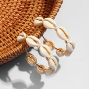 Cowrie Shell Hoops