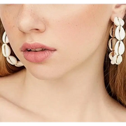 Cowrie Shell Hoops