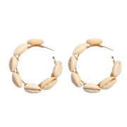 Cowrie Shell Hoops