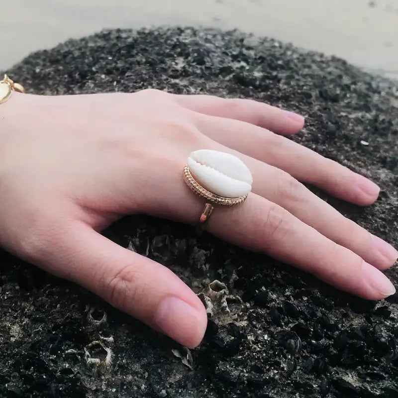 Cowrie Shell Ring