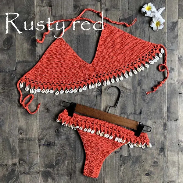 Crochet Shell Bikini-shell bikini-boho style bikini-shell clothhing-shell swimwear