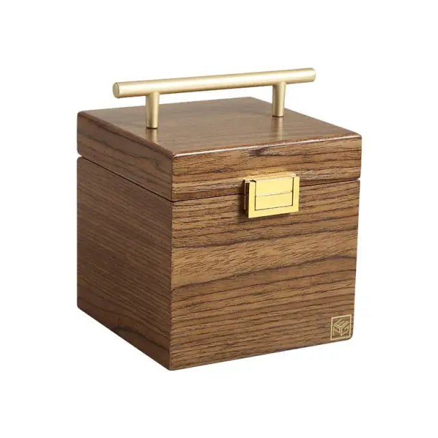 Cube Design Wooden Jewelry Box