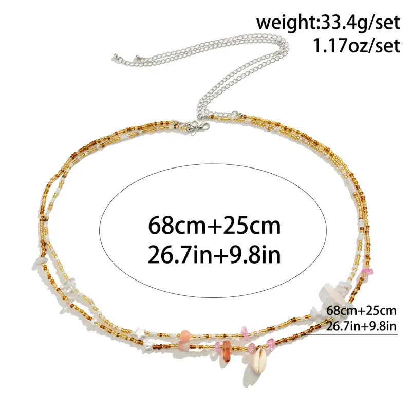 Fashion Shell Belly Chain - Mixed Color